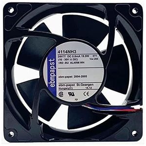 LMNCBVYA - Computer Case Fan, 6000RPM, 182.4CFM Airflow Papst 4114NH3 24V 19.5W 3-Wire Inverter Fan