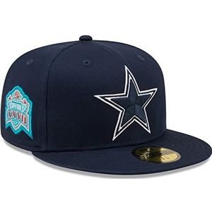 New Era 59FIFTY Cap Side Patch Dallas Cowboys Navy 7 1/8, navy, Eén maat
