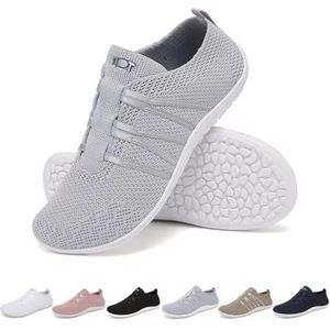 Merdoo Barefoot Shoes Dames Heren Nul Drop Wandelschoenen Ademend Sneakers Niet-Slip Pantoffels Slip On Brede Voeten Barefoot Schoenen Lichtgewicht Sloffen Outdoor Indoor Unisex Grijs 37EU