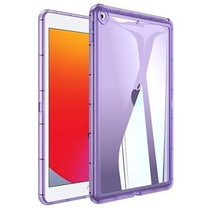 Voor iPad 9.7 6e/5e Generatie Tablet Case, Zachte Clear Transparante Case Voor iPad 9.7 Inch 2018/2017, Schokabsorptie, Slim Fit Lichtgewicht Bumper Case, Paars