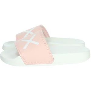 SUN68 Slippers Logo Girl's ZS25SU25 X35404, 0104 wit roze, 38 EU