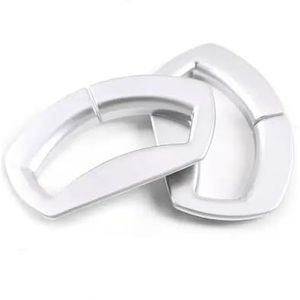 Interieur Decor Auto-interieur Veiligheidsgordelhoes Trim Sticker ABS Zilver/Carbon Textuur Voor BMW X3 E83 2006-2010 Decoratie(Zilver)