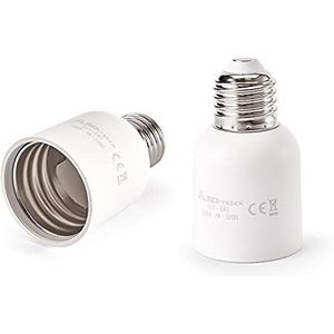 NCC-Licht Lamphouder adapter converter socket wit E27 naar E40 voor gangbare lampen (LED, halogeen, spaarlamp)