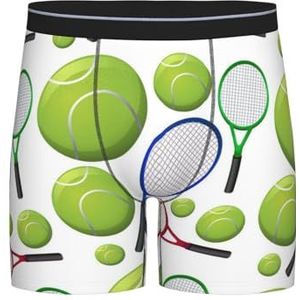 GRatka Boxer slips, heren onderbroek Boxer Shorts been Boxer Slip Grappige nieuwigheid ondergoed, tennis rackets en ballen, zoals afgebeeld, M