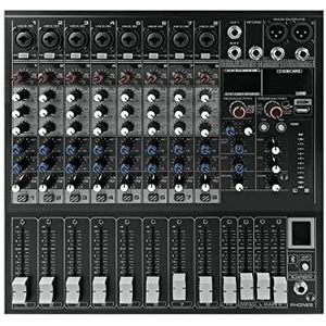 PC-audiomixer, doe-het-zelf-geluidsmixer 8-kanaals DJ-mixer met 16 DSP Reverb-effect BT 5.0 USB-mixer USB for pc-opname Microfoons Met ultralaag geluidsontwerp,voor beginners en pro