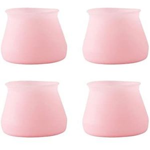 Stoelpootkappen Metalen Tafelpoten 8 stks/set Stoelpootdoppen Rubberen Voetenbeschermer Pads Meubels Tafelhoezen Sokken (Kleur: Roze) (Color : Pink)