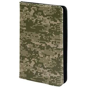 Paspoorthouder, Paspoorthoes, Paspoortportemonnee, Travel Essentials Groene Militaire Camouflage, Meerkleurig, 11.5x16.5cm/4.5x6.5 in