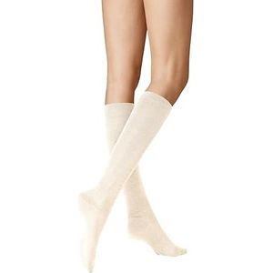 KUNERT Dames Kniekous Soft Wool Cotton Soft Cream 35-38, Crème, 35-38 EU