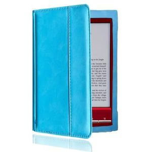 Hoes geschikt for Sony PRS-T2 6"" eReader - Zakelijk slank, lichtgewicht Premium Smart PU-lederen hoes met automatische slaap-/waakfunctie(SKY BLUE)