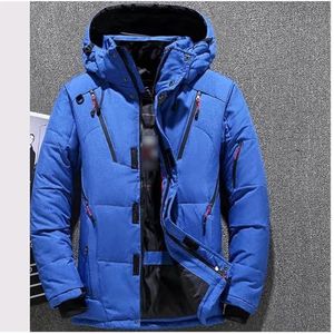 Heren Winter Winddicht En Warm Reiskampeerjack Verdikt Blauw Donsjack Soft Shell Tactische Stijl Jas