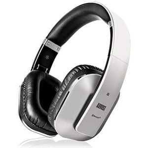 August EP650 Bluetooth v4.2 NFC koptelefoon met aptX Low Latency - draadloze over-ear hoofdtelefoon met individueel geluid zilver