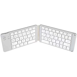 Mini Opvouwbaar Bluetooth-toetsenbord, ultradun ontwerp, draagbaar draadloos toetsenbord voor iOS/Android/Windows/PC/Tablet/Smartphone (wit)