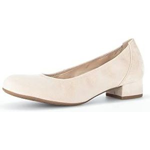 Gabor Klassieke pumps voor dames, hakschoenen, verwisselbaar voetbed, Beige Desert 12, 37.5 EU