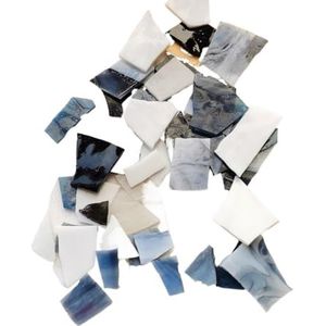Mozaïek maken 100 g onregelmatige vorm mica mozaïek tegels doe-het-zelf ambachtelijke gekleurde fragmenten glas tegel mozaïek maken materialen huis muur decoratief (kleur: 7)
