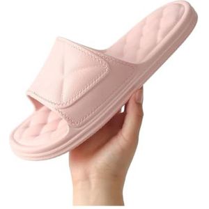 Doucheschoenen, Dames Zomer Thuis Binnen Comfortabele Badslippers(Pink,43 EU)