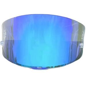 Motorhelm vizier lens, Helmvizier, TTC-schild for KYT TT-cursus Motorhelmvizier Uv-bescherming Windscherm Hoge sterkte Capacetes Accessoires (zwart - alleen for gebruik overdag)(Revo Clear Blue-day an