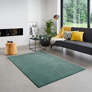 Carpet Studio Santa Fe Tapijt, 160x230cm, Zacht Kortpolig Tapijt, Woonkamer, Eetkamer & Slaapkamer, Onderhoudsvriendelijk - Groen
