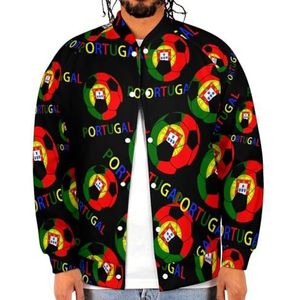 Portugal Voetbal Grappige Mannen Baseball Jacket Gedrukt Jas Zachte Sweatshirt Voor Lente Herfst