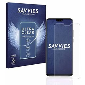 Savvies 6x Schermbeschermer voor Honor 8X Screen Protector Ultra Transparant