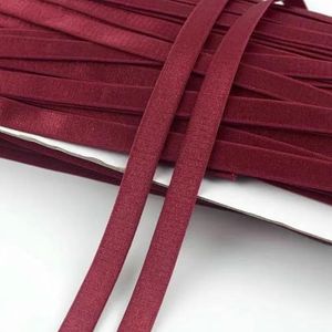 5/10M 8/10/12mm Nylon BH-band Elastische band Ondergoed Schouder Rubberen band Naai-elastische linten DIY Kledingaccessoires-WineRed-10mm-5Meters