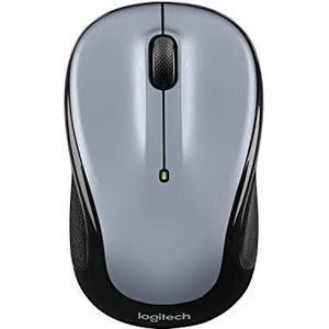 Logitech M325 Draadloze Muis, 2.4 GHz Unifying USB dongle, 1000 DPI Optische Tracking, Batterijduur 18 maanden, PC/Mac/Laptop - licht Zilver/Grijs