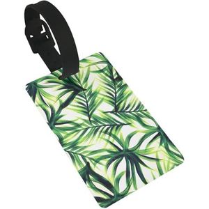 Bagagelabel voor koffer koffer tags identificatoren voor vrouwen mannen reizen snel ter plaatse bagage koffer palmboom groene bladeren