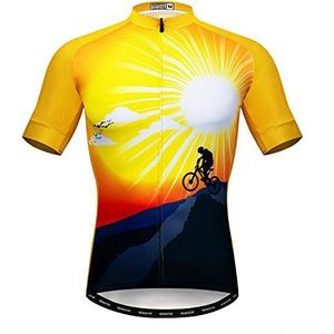 Fietsshirt voor heren, wielerkleding, fietsshirt, top, mountainbike, jersey shirt, korte mouwen, ademend teamsport, 301, 3XL