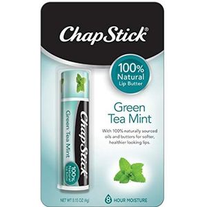 ChapStick 100% natuurlijke lippenboter, groene thee munt, 4,3 g (Pack van 3)