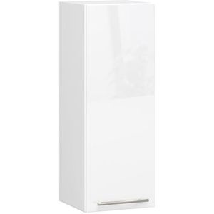 AKORD Keukenhangkast - Oliwia W30 | 2 planken en 1 deur keukenkast | inbouwkeuken, keukenmeubel, keukenkasten | gelamineerde plaat | 30 x 30 x 72 cm | wit | glanzend wit