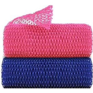 Zerwhil Afrikaanse netspons, Afrikaanse exfoliërende netto scheurbestendige loofah exfoliërende, lichaamsrugscrubber voor douche, authentieke lange nylon exfoliërende washandje voor alle huid