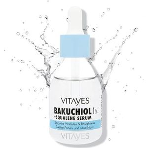 Vitayes 1% Bakuchiol Bio-retinol serum, natuurlijk retinol serum, alternatief voor vocht, huidreparatie, anti-aging en zachte verzorging, voor vernieuwde en stralende huid, 30 ml