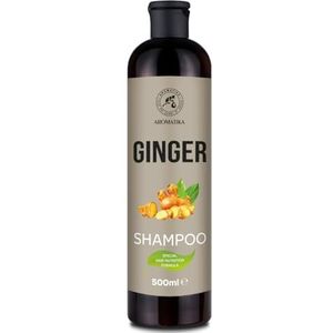 Ginger Shampoo 500ml - Shampoo met gemberwortelextract voor haargroei - Amla-extract en arganolie voor een gevoede hoofdhuid - Voor alle haartypes - Haarverzorging voor zacht en glad haar