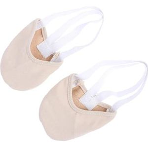 De tenen draaien, de liefdesschoenen draaien Ritmische Gymnastiek Half Sole Dansschoenen Multicolor Meerdere Maten(Beige,Large)