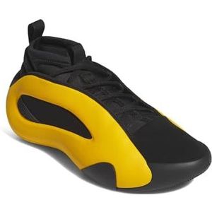 adidas Men's Harden Volume 8 Basketball Sneaker, Crew Yellow/Black/Silver Metallic, 11