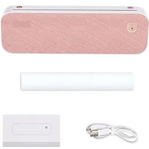A4-papierprinter Directe Thermische Overdracht Draadloze Printer Mini Mobiele Fotoprinter Ondersteuning A4/2''/3''/4'' Papierbreedte Helder Afdrukken(Pink)