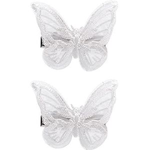 Modieuze haarspelden met vlinderkant, voor vrouwen, bruiloftshaarspelden (wit)