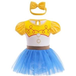 Lito Angels Baby Meisjes Prinses Jessie Kostuum Onesie Rompertje Verjaardag Jurk met Hoofdband Maat 68 Leeftijd 3-6 Maanden Markering 70