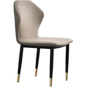 Eetkamerstoelen Leren eetkamerstoel Moderne stoel Brede rugstoel Comfortabele gestoffeerde keukenstoel Vrijetijdsstoel Kleedstoel voor Thuiskeuken en Café-bar (Color : H)