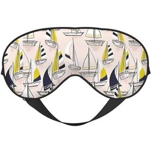 Roze Schets Zeilen Print Comfortabele Oogmasker Volledige Dekking Lichtgewicht Mannen Vrouwen Outdoor Reizen Ontspanning