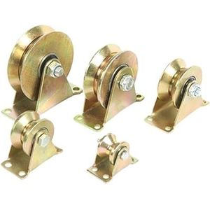 Enkelvoudig katrolblok, RVS UVH-type schuifdeurpoelie, meerdere maten(V Type 60mm)