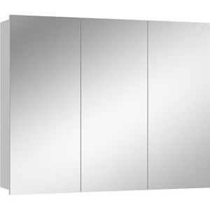Vicco Badkamerspiegelkast ""Sola"", Wit, 100 x 79.8 cm met 3 deuren
