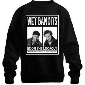 Wet Bandits Harry Marv Mugshot - Kevin Alleen Thuis Vocht Bandieten Ugly Christmas Sweater Kerstmis Unisex Trui, zwart, XL