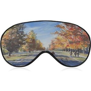 Lange rechte weg slaapmasker, zacht en comfortabel nachtslaapmasker, gezichtsknuffelend, gewatteerde oogbedekking met verstelbare band voor diepe rust, reizen, ploegendienst