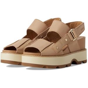 Sorel Joanie Iv Sandal Wedge Damessandalen, Honest Beige/Gum, 37 EU, Honest Beige Gum, 37 EU