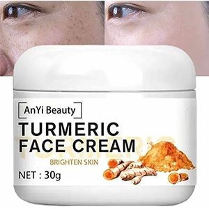 Kurkuma gezichtscrème | 30g HydraterenKurkuma Crème Huid Whitening Gezicht Moisturizer,Biologische gezichtsbevochtiger normale, droge, vette huid, gezichtsverzorging voor vrouwen Aibyks