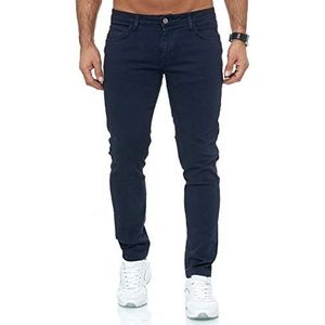 Red Bridge Jeansbroek voor heren, slim fit jeans met nauwe pijpen, gekleurd denim, donkerblauw, 34W x 34L