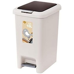 Vuilnisbakken voor binnen Persoonlijkheid Pedal Trash Can Office Living Room prullenbak Household Indeling van de Vuilnisbak Vuilnisbak voor binnen(Beige)