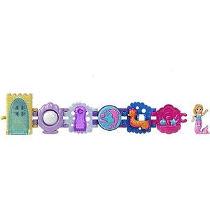 Mattel Polly Treasures Pocket-armband, schelpmotief, armband + 1 micropop en interactieve functies