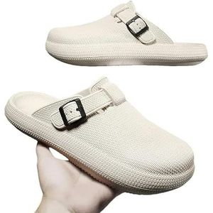 YJHLY Slippers Zomer Mannen Sandalen Mannen Klompen Slippers Eva Strand Slides Met Boog Ondersteuning Waterdichte Casual Schoenen Voor Mannen Verstelbare Gesp
