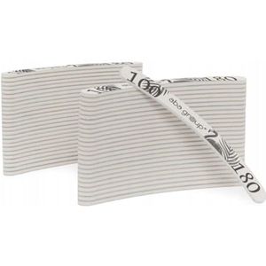 Aba Group Nagelvijlen 100/180 Banaan Slim Flamingo, hoogwaardige wegwerpnagelvijlen voor gelnagels, 50 stuks